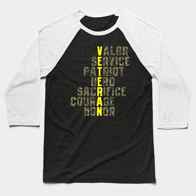 Veteran Sacrifice Service Baseball T-Shirt by Caskara